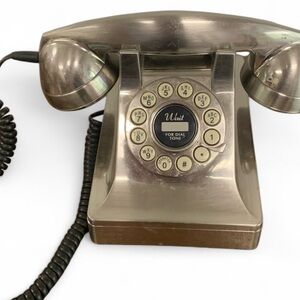 Crosley Retro Rotary Dial Desk Phone – Brushed Chrome UN-TESTED